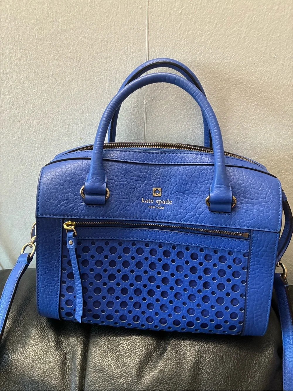 kate spade Electric Blue Perforated Satchel